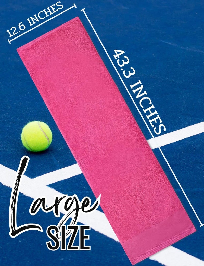 CybGene Embroidered Tennis Towel, Funny Tennis Gift for Men, Women & Tennis Lovers, Soft & Absorbent, Hot Pink - Image 5